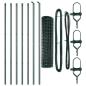 Preview: Euro Zaun Set aus 2 Grün Metall 10 x 1 m Langlebig Euro Zaun