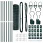 Preview: Euro Zaun Set aus 2 Grün Metall 10 x 1 m Langlebig Euro Zaun