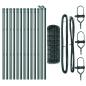 Preview: Euro Zaun Set aus 2 Grün Metall 25 x 0,8 m Langlebig