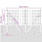 Preview: Euro Zaun mit 7 Pfosten 0,6x10 m galvanisierter Stahl Grau