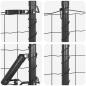 Preview: Euro-Zaun mit 7 Pfosten 0.6x10 m Verzinkter Stahl Grau