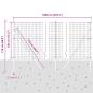 Preview: Euro Zaun mit 7 Pfosten 1,2x10 m galvanisierter Stahl grau