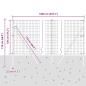 Preview: Bodenmontierter Euro-Zaun 10 x 1,2 m PVC-beschichteter Stahl
