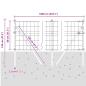Preview: Bodenmontierter Euro-Zaun 10 x 0,8 m PVC-beschichteter Stahl