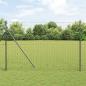 Preview: ARDEBO.de - Euro Zaun mit 7 Pfosten 1,6x10 m Verzinkter Stahl Grau