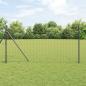 Preview: ARDEBO.de - Euro Zaun Set aus 2 Grau Pulverbeschichteter Stahl 10 x 1 m