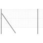 Preview: Euro-Zaun mit 7 Pfosten 1,2x10 m galvanisierter Stahl Grau