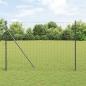 Preview: ARDEBO.de - Euro-Zaun mit 7 Pfosten 1,5x10 m verzinkter Stahl Grau