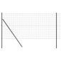 Preview: Eurozaun mit 13 Pfosten 1.2x25 m Verzinkter Stahl Grau
