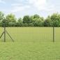Preview: ARDEBO.de - Euro Zaun mit 13 Pfosten 0.4x25 m verzinkter Stahl grau