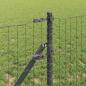 Preview: Euro Zaun mit 13 Pfosten 0.4x25 m verzinkter Stahl grau