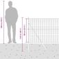 Preview: Euro Zaun mit 13 Pfosten 1x25 m verzinkter Stahl grau