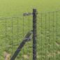 Preview: Euro-Zaun mit 13 Pfosten 0,8x25 m verzinkter Stahl Grau