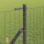 Preview: Euro Zaun mit 13 Pfosten 1,2x25 m aus galvanisiertem Stahl Grau