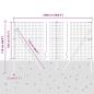Preview: Euro Zaun mit 13 Pfosten 1,2x25 m aus galvanisiertem Stahl Grau