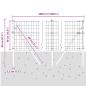 Preview: Bodenmontierter Euro-Zaun 50 x 0,4 m PVC-beschichteter Stahl