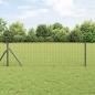 Preview: ARDEBO.de - Euro Zaun mit 13 Pfosten 0,4x50 m feuerverzinkter Stahl Grau