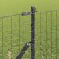 Preview: Euro Zaun mit 7 Pfosten 1.2x10 m Verzinkter Stahl Grau