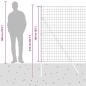 Preview: Euro Zaun mit 7 Pfosten 1,6x10 m Verzinkter Stahl Grau