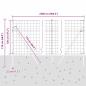 Preview: Eurozaun Set von 2 Grau Metall 25 x 1,2 m Langlebig Eurozaun