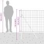 Preview: Eurozaun Set von 2 Grau Metall 25 x 1,2 m Langlebig Eurozaun