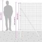 Preview: Eurozaun mit 7 Pfosten 1,6x10 m verzinkter Stahl