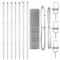 Preview: Euro-Zaun mit 7 Pfosten 1,2x10 m Galvanisierter Stahl