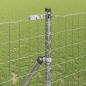 Preview: Bodenmontierter Euro-Zaun 10 x 1,4 m Verzinkter Stahl Silber