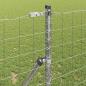 Preview: Bodenmontierter Euro-Zaun 10 x 1 m Verzinkter Stahl Silber Netz