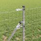 Preview: Bodenmontierter Euro-Zaun 25 x 0,6 m Verzinkter Stahl Silber