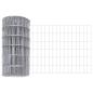 Preview: Bodenmontierter Euro-Zaun 25 x 0,6 m Verzinkter Stahl Silber