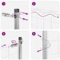 Preview: Euro Zaun mit 13 Pfosten 0,4x50 m Galvanisierter Stahl