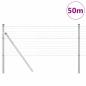 Preview: Euro Zaun mit 13 Pfosten 0,4x50 m Galvanisierter Stahl