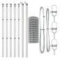 Preview: Euro Zaun mit 13 Pfosten 0,4x50 m Galvanisierter Stahl