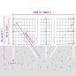 Preview: Euro Zaun mit 13 Pfosten 0.4x50 m galvanisierter Stahl