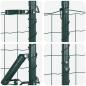 Preview: Eurozaun mit 13 Spike-Pfosten 1,2x25m verzinkter Stahl grün