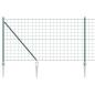 Preview: Euro Zaun Set von 2 Grün Metall 25 x 1,0 m Langlebig