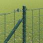 Preview: Euro Zaun Set von 2 Grün Metall 25 x 1,0 m Langlebig