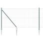 Preview: Euro Zaun Set aus 2 Grün Metall 25 x 1.0 m Erweiterbar