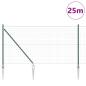 Preview: Euro Zaun Set aus 2 Grün Metall 25 x 1.0 m Erweiterbar