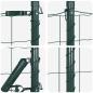 Preview: Euro Zaun Set aus 2 Grün Metall 25 x 1.0 m Erweiterbar