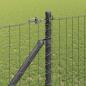 Preview: Euro Zaun mit 7 Spikepfosten 1,2x10 m verzinkter Stahl grau