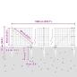 Preview: Euro Zaun mit 7 Spike-Posts 0,4x10 m verzinkter Stahl Grau