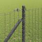 Preview: Euro Zaun mit 7 Dornpfosten 1.4x10 m verzinkter Stahl Grau