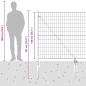 Preview: Euro Zaun mit 7 Spike-Posts 1,4x10 m feuerverzinkter Stahl grau