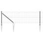 Preview: Euro Zaun mit 7 Spike-Posten 0.4x10 m galvanisierter Stahl Grau