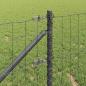 Preview: Euro Zaun mit 7 Spike-Posten 0.4x10 m galvanisierter Stahl Grau