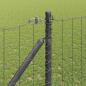 Preview: Euro Zaun mit 7 Pfahlankern 1,4x10 m Verzinkter Stahl Grau