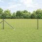 Preview: ARDEBO.de - Eurozaun mit 7 Spike-Pfosten 0.6x10 m Verzinkter Stahl Grau