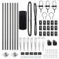Preview: Euro Zaun Set mit 2 Grau Metall 10 x 1 m Langlebig Euro Zaun